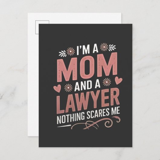 Ik ben een moeder en een advocaat, niets maakt me  uitnodiging briefkaart (Voorkant / Achterkant)