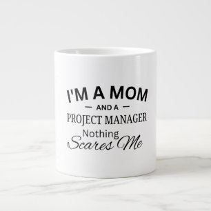 Ik ben een moeder en een projectmanager, niets maa grote koffiekop