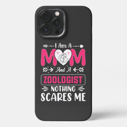 Ik ben een moeder en een ziooloog. Niets maakt me  iPhone Hoesje (Achterkant)