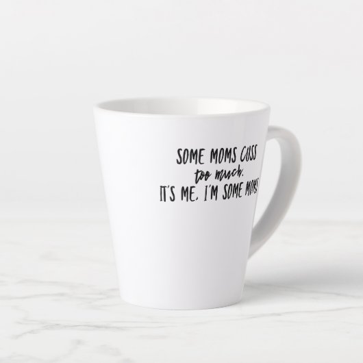 Ik ben een moeder. latte mok (Rechterhoek)