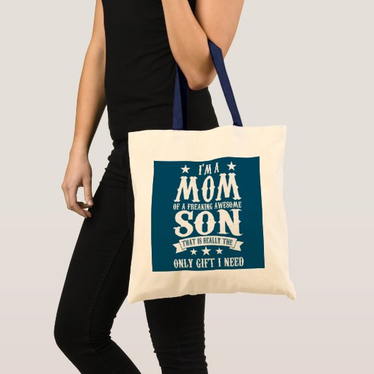 Ik ben een moeder van een geweldige zoon moeder. tote bag (Voorkant (product))