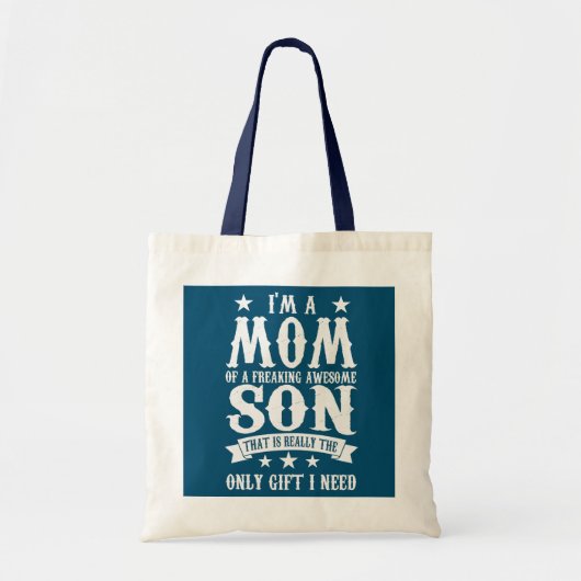 Ik ben een moeder van een geweldige zoon moeder. tote bag (Voorkant)