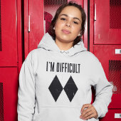 Ik ben een moeilijke Ski Winter Fun Double Black D Hoodie