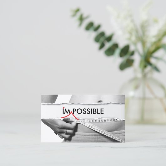 Ik ben een mogelijke fitness body scruppting visitekaartje (Staand voorkant)