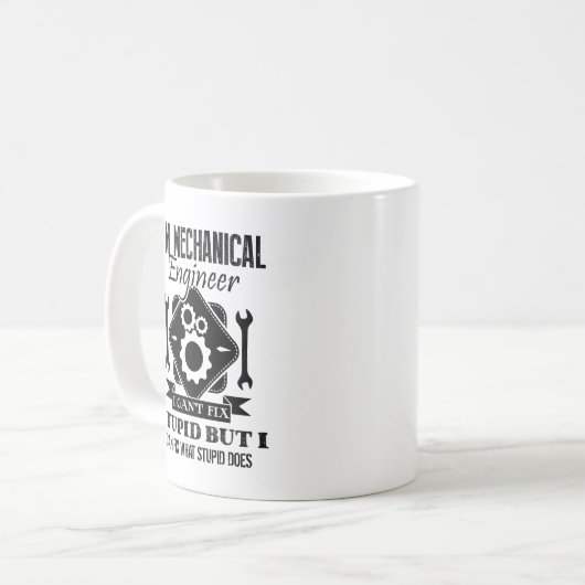 Ik ben een Mok van de Mechanical Engineer (Voorkant links)