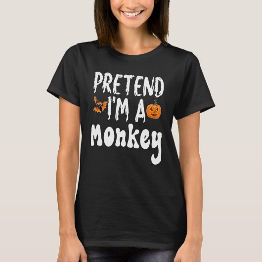 Ik ben een Monkey Halloween Costume Party. T-shirt (Voorkant)