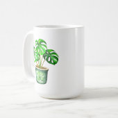 Ik ben een Monstera zonder mijn koffie | Funny Pla Koffiemok (Voorkant links)