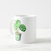 Ik ben een Monstera zonder mijn koffie | Funny Pla Koffiemok (Voorkant links)
