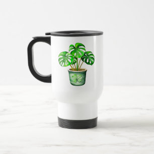 Ik ben een Monstera zonder mijn koffie   Funny Pla Reisbeker