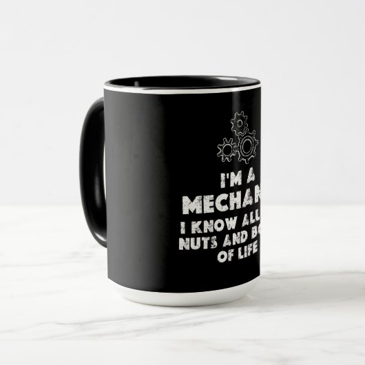 Ik ben een monteur grappig mok (Voorkant links)