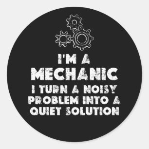 Ik ben een monteur grappig ronde sticker