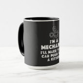 Ik ben een monteur Grappige citaten | kitten Mok (Voorkant links)