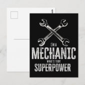 Ik ben een monteur, wat is jouw superkracht Grappi Briefkaart (Voorkant / Achterkant)