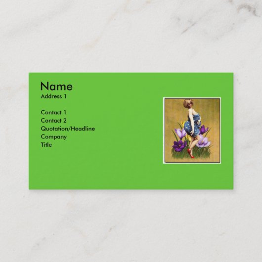 Ik ben een mooie 2-kaart visitekaartje (Voorkant)