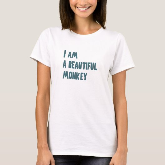 Ik ben een mooie aap t-shirt (Voorkant)