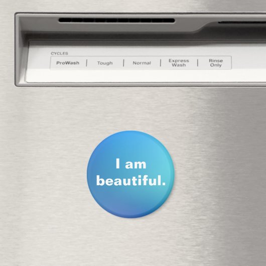 Ik ben een mooie bevestiging inspiratie Waterverf Magneet (Insitu (Vaatwasser))