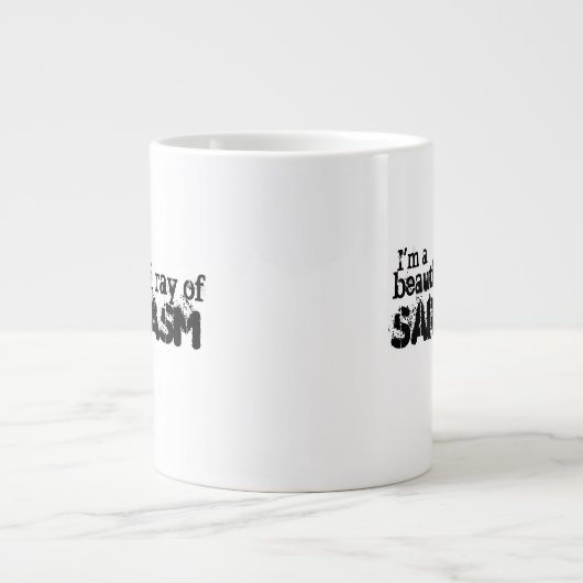 Ik ben een mooie Ray van Sarcasm Grote Koffiekop (Voorkant)