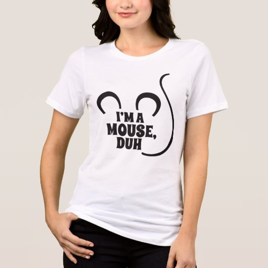 Ik ben een muis, Duh! Halloween T-shirt (Voorkant)