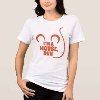 Ik ben een muis, Duh! Halloween T-shirt Sinaasappe