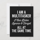 Ik ben een multitasker die ik kan luisteren, neger save the date (Voorkant)