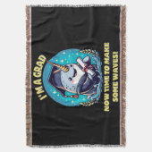 Ik ben een narwal afstuderen! Nu tijd om wat golf  Deken (Voorkant Verticaal)