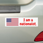 Ik ben een nationalist. - USA Edition Bumpersticker (Op auto)