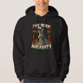 Ik ben een Naughty Dachshund Dog met Santa Claus H Hoodie (Voorkant)
