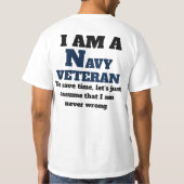 IK BEN EEN NAVY VETERAN T-SHIRT (Achterkant)