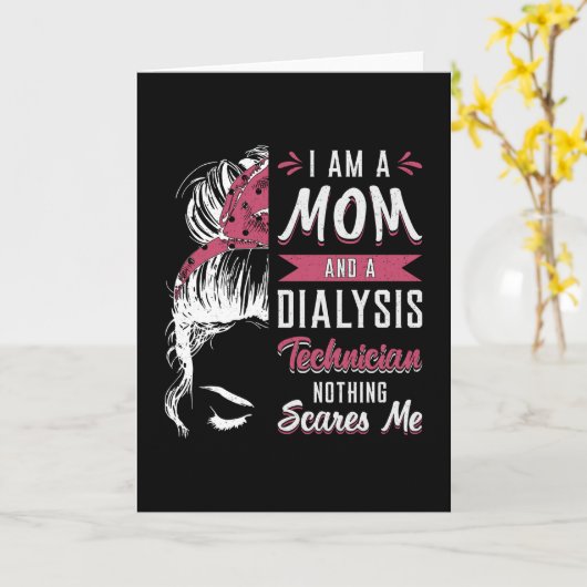 Ik ben een Nephrology-technologie van mama en dial Kaart (Gele Bloem)