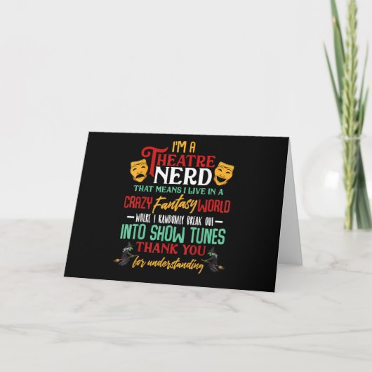 Ik ben een nerd op het toneel Acter Liefhebbers Ac Kaart (Voorkant)