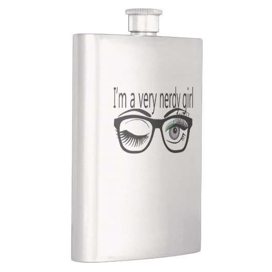 Ik ben een nerdy meisje met een groene oogschaduw flacon (Rechts)