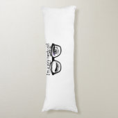 Ik ben een nerdy meisje met Paarse oogschaduw Lichaamskussen (Voorkant Verticaal)