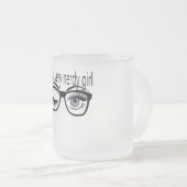 Ik ben een nerdy meisje met Paarse oogschaduw Matglas Koffiemok (Voorkant rechts)