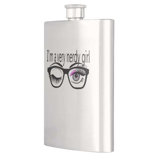 Ik ben een nerdy meisje met roze oogschaduw flacon (Links)