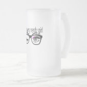 Ik ben een nerdy meisje met roze oogschaduw matglas bierpul (Voorkant rechts)