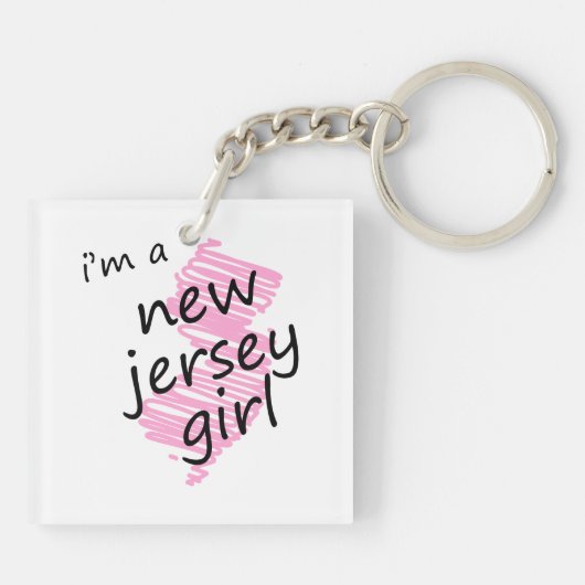 Ik ben een New Jersey Girl Sleutelhanger (Achterkant)