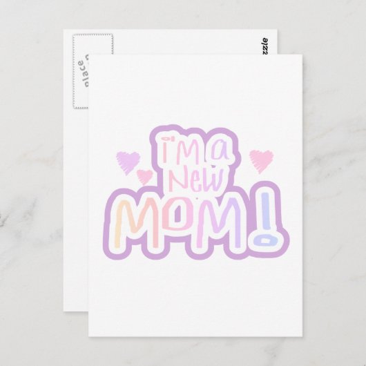 Ik ben een New Mam Tshirts en Gifts Briefkaart (Voorkant / Achterkant)