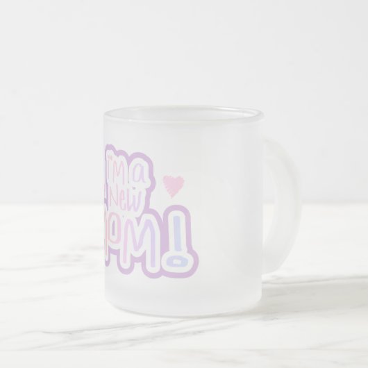 Ik ben een New Mam Tshirts en Gifts Matglas Koffiemok (Voorkant rechts)