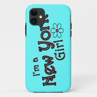 Ik ben een New York Girl, Flower, Blue iPhone Hoes