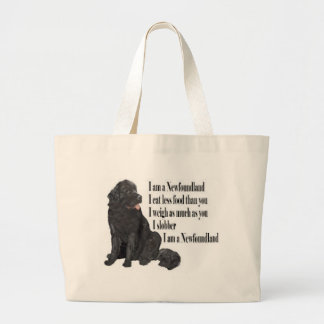 Ik ben een Newfoundland Grote Tote Bag