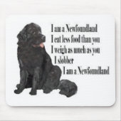 Ik ben een Newfoundland Muismat (Voorkant)