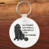 Ik ben een Newfoundland Sleutelhanger (Voorkant)