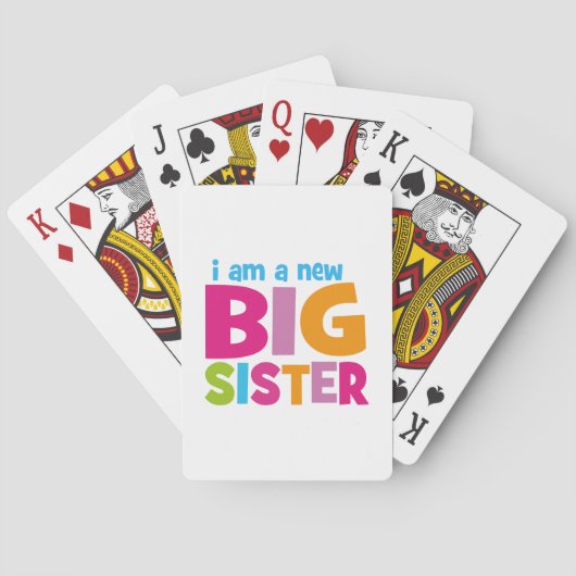 Ik ben een nieuwe Big Sister Speelkaarten (Achterkant)