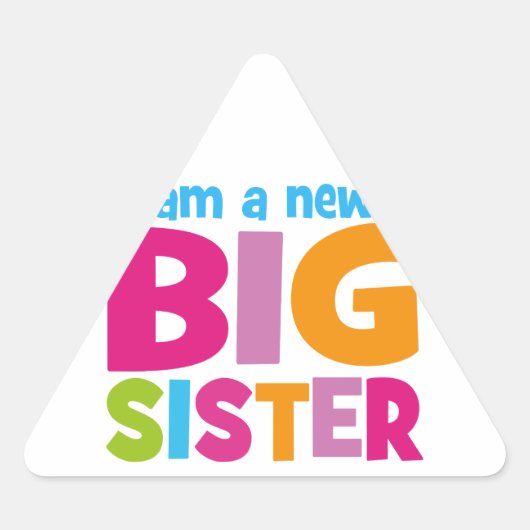 Ik ben een nieuwe Big Sister Sticker (Voorkant)