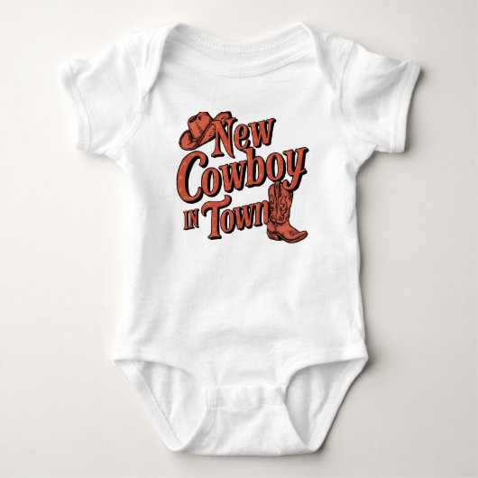 Ik ben een nieuwe cowboy in de stad romper (Voorkant)