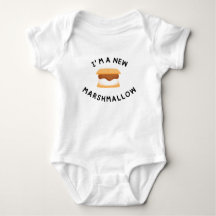 Ik ben een nieuwe Marshmallow Baby Bib | Schattige
