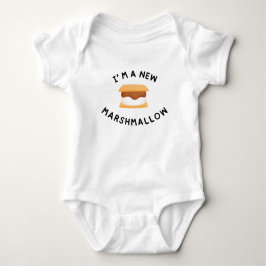 Ik ben een nieuwe Marshmallow Baby Bib | Schattige Romper