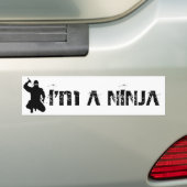 Ik ben een NINJA Bumpersticker (Op auto)