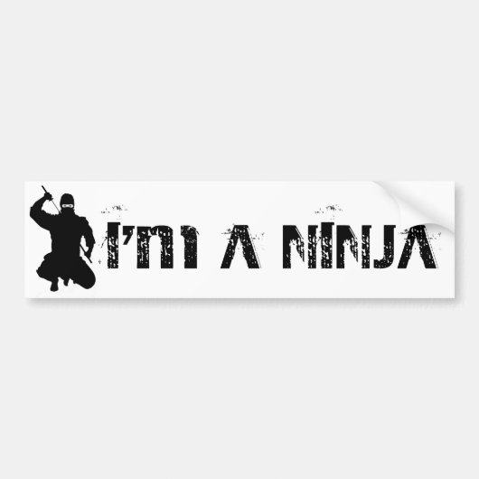 Ik ben een NINJA Bumpersticker (Voorkant)