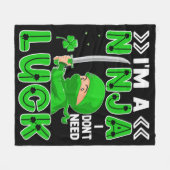 Ik ben een Ninja die ik niet nodig heb, Luck St. P Fleece Deken (Voorkant (Horizontaal))